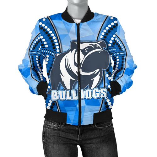 bulldogs-womens-bomber-jacket-indigenous-snappy