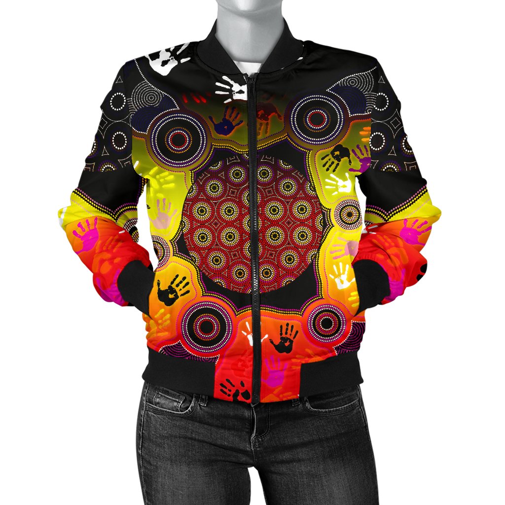 aboriginal-womens-bomber-jacket-indigenous-circle-dot-painting-hand-art
