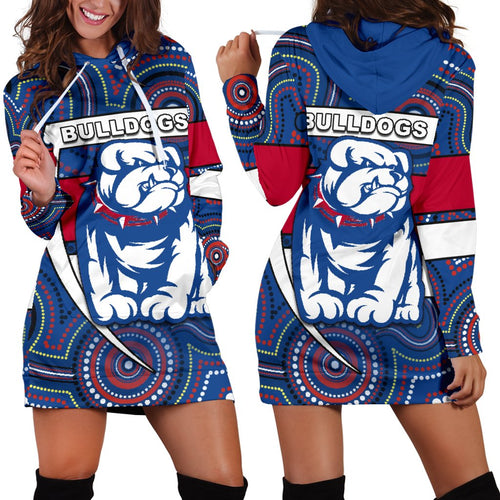 western-football-bulldogs-women-hoodie-dress-redamancy-indigenous-australian