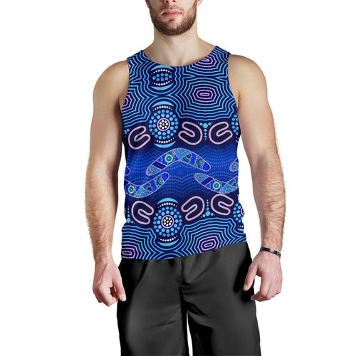 aboriginal-mens-tank-top-boomerangs-and-dot-painting-art-ver02