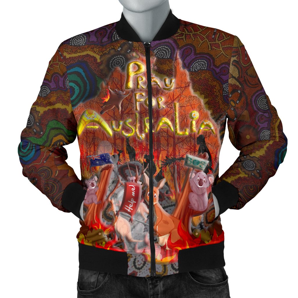 pray-for-australia-mens-bomber-jacket-aboriginal-pattern-love-australia