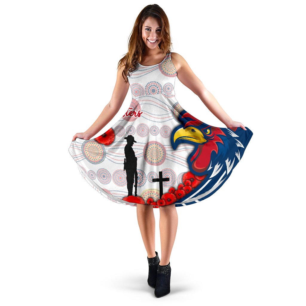 Australia Roosters Women's Dress Anzac Day - Three Tiles Style - Vibe Hoodie