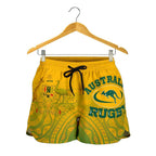 Aboriginal Women's Shorts, Australia Rugby and Coat Of Arms - Vibe Hoodie