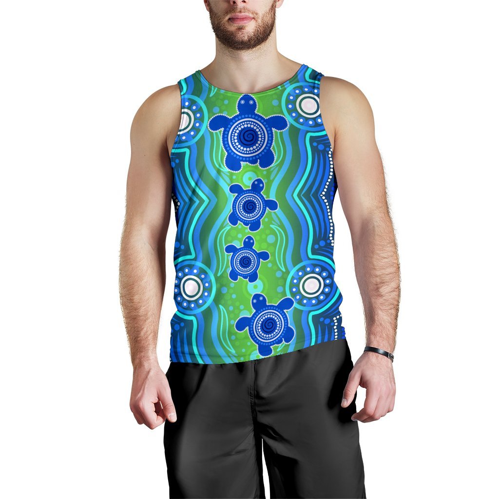 1staustrali-aboriginal-mens-tank-top-aboriginal-turtle-family