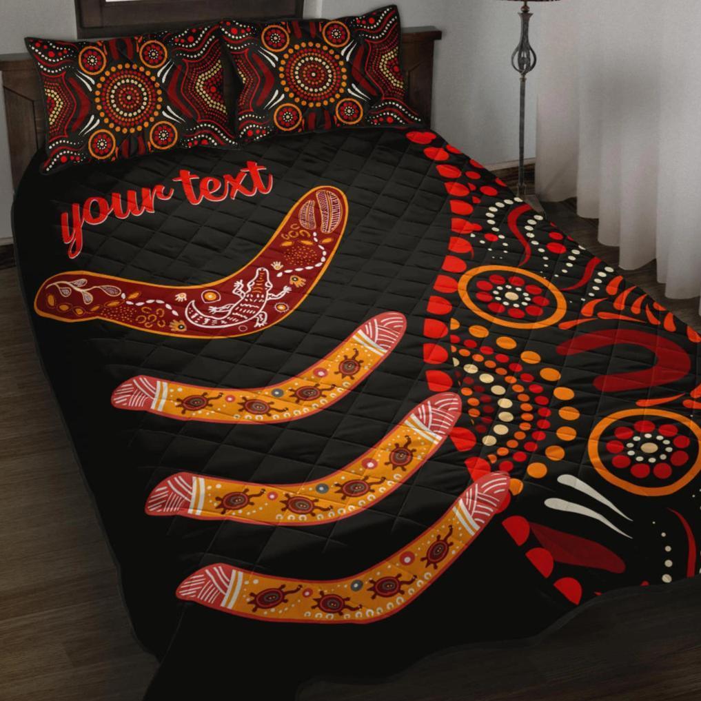 aboriginal-personalised-quilt-bed-set-aboriginal-boomerangs-with-dot-painting-pattern