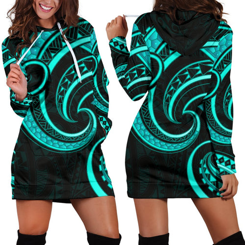 new-zealand-maori-mangopare-women-hoodie-dress-polynesian-turquoise