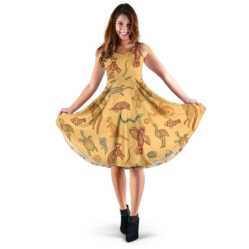 Midi Dress - Australian Animal Dress - Vibe Hoodie