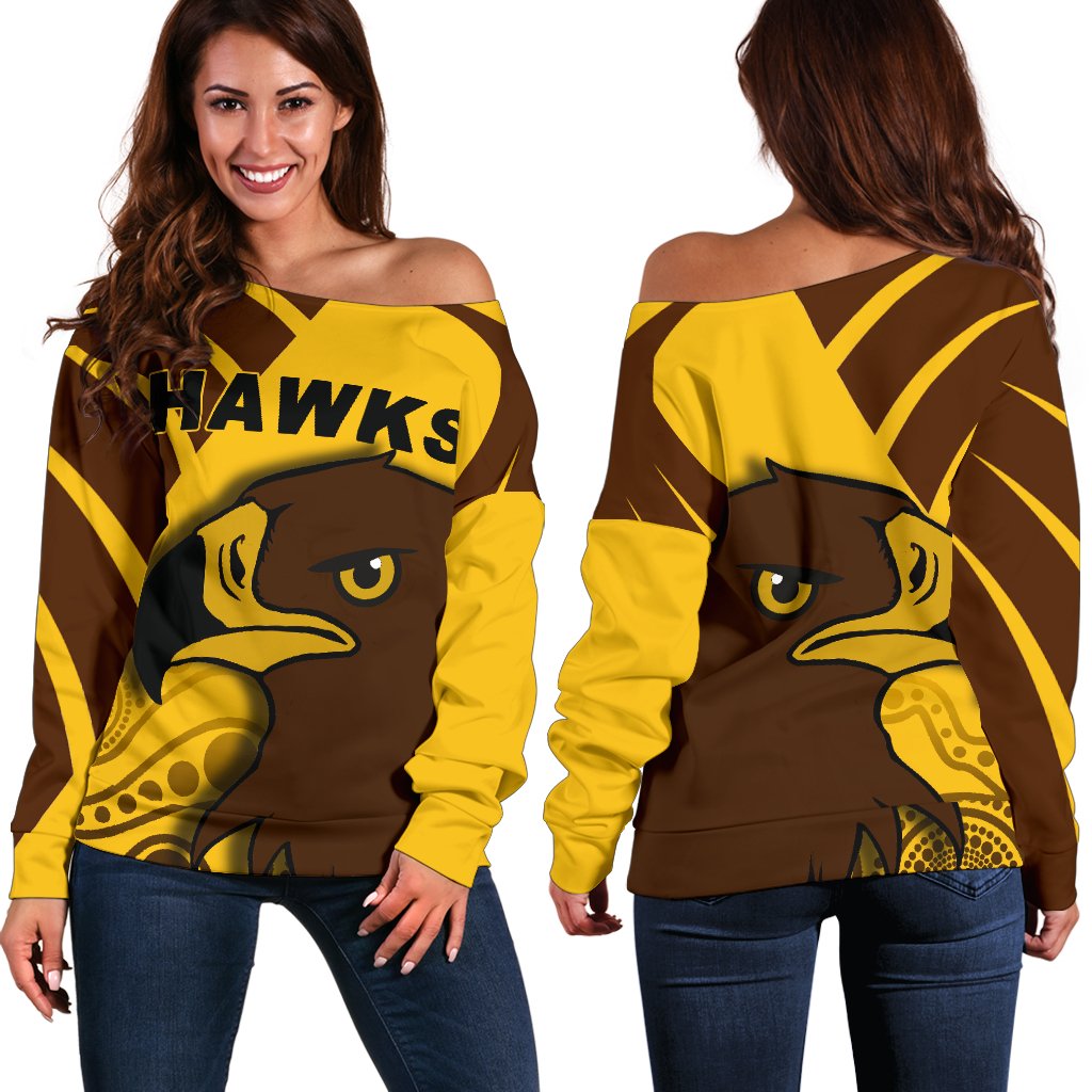 Hawks Off Shoulder Sweater - Vibe Hoodie