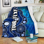 custom-text-aboriginal-premium-blanket-australia-indigenous-flag-circle-dot-painting-art-blue