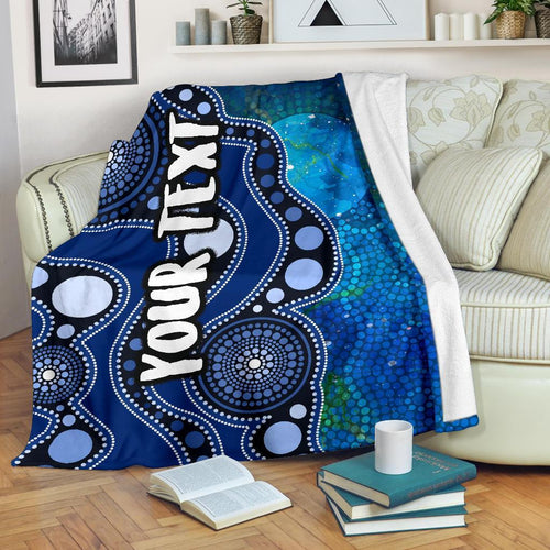custom-text-aboriginal-premium-blanket-australia-indigenous-flag-circle-dot-painting-art-blue