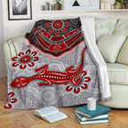 aboriginal-premium-blanket-indigenous-boomerang-and-lizard-art