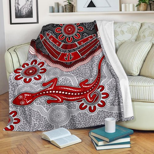 aboriginal-premium-blanket-indigenous-boomerang-and-lizard-art
