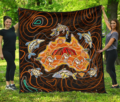 premium-quilt-australia-map-aboriginal-animals-quilt