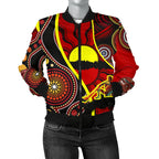 bomber-jacket-australia-aboriginal-dots-with-didgeridoo