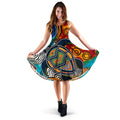 Aboriginal Midi Dress - Turtle Indigenous Art - Vibe Hoodie