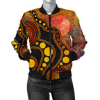 aboriginal-womens-bomber-jacket-australia-indigenous-flag-circle-dot-painting-art-golden