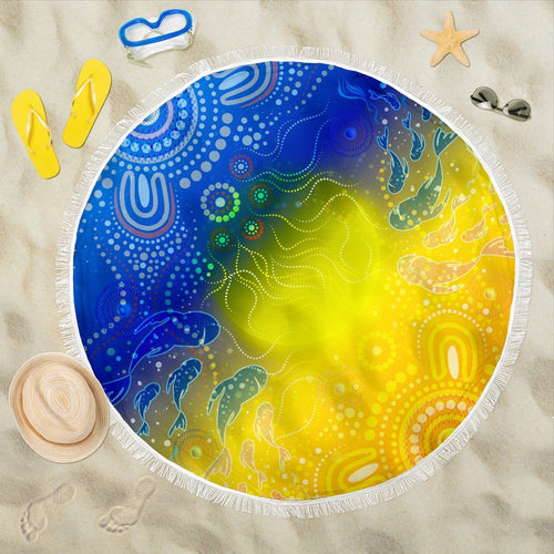 aboriginal-beach-blanket-indigenous-fishing