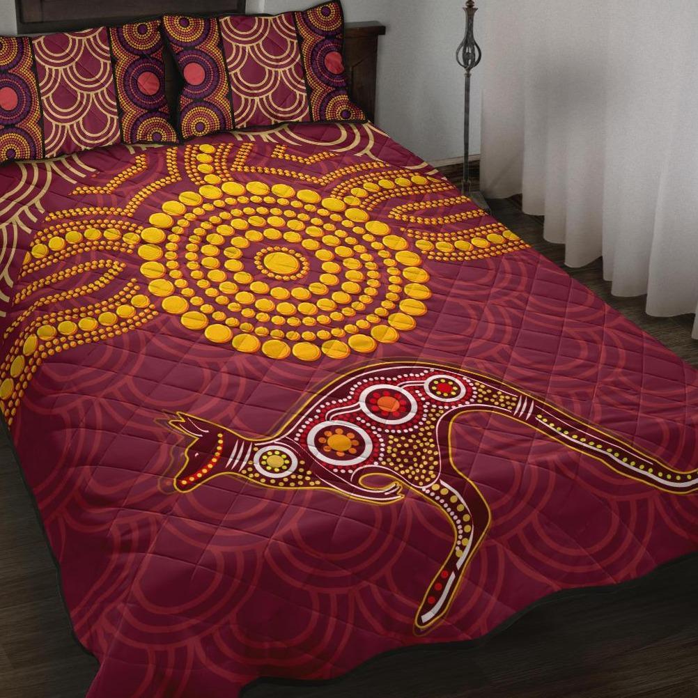 aboriginal-quilt-bed-set-aboriginal-kangaroo