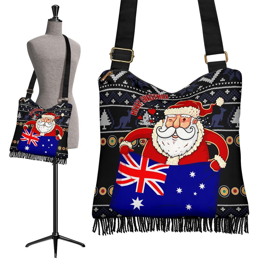 christmas-crossbody-boho-handbag-australia-santa-claus-hold-the-flag-black
