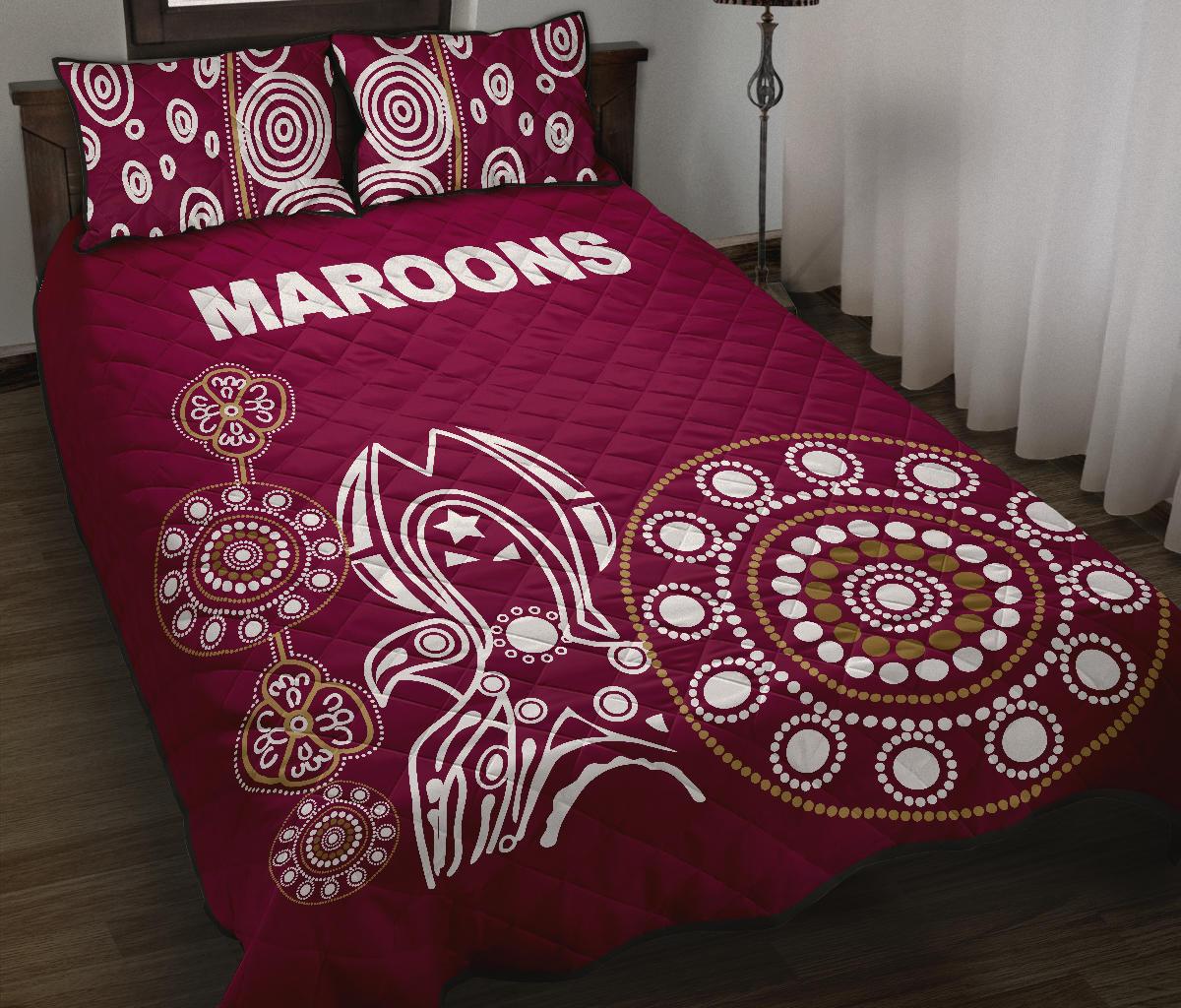 queensland-quilt-bed-set-maroons-simple-indigenous