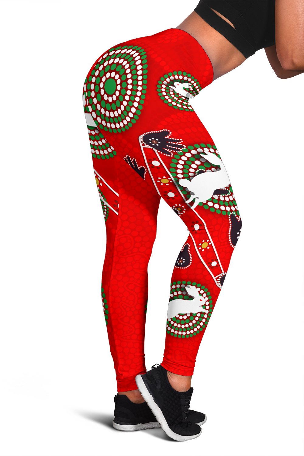rabbitohs-forever-women-leggings-indigenous-red
