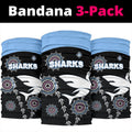 cronulla-bandana-3-pack-sharks-simple-indigenous-black