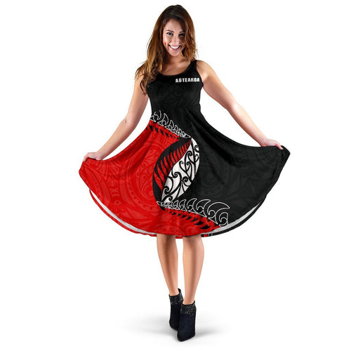 New Zealand Rugby Aotearoa Rugby Fern Women Midi Dress - Vibe Hoodie