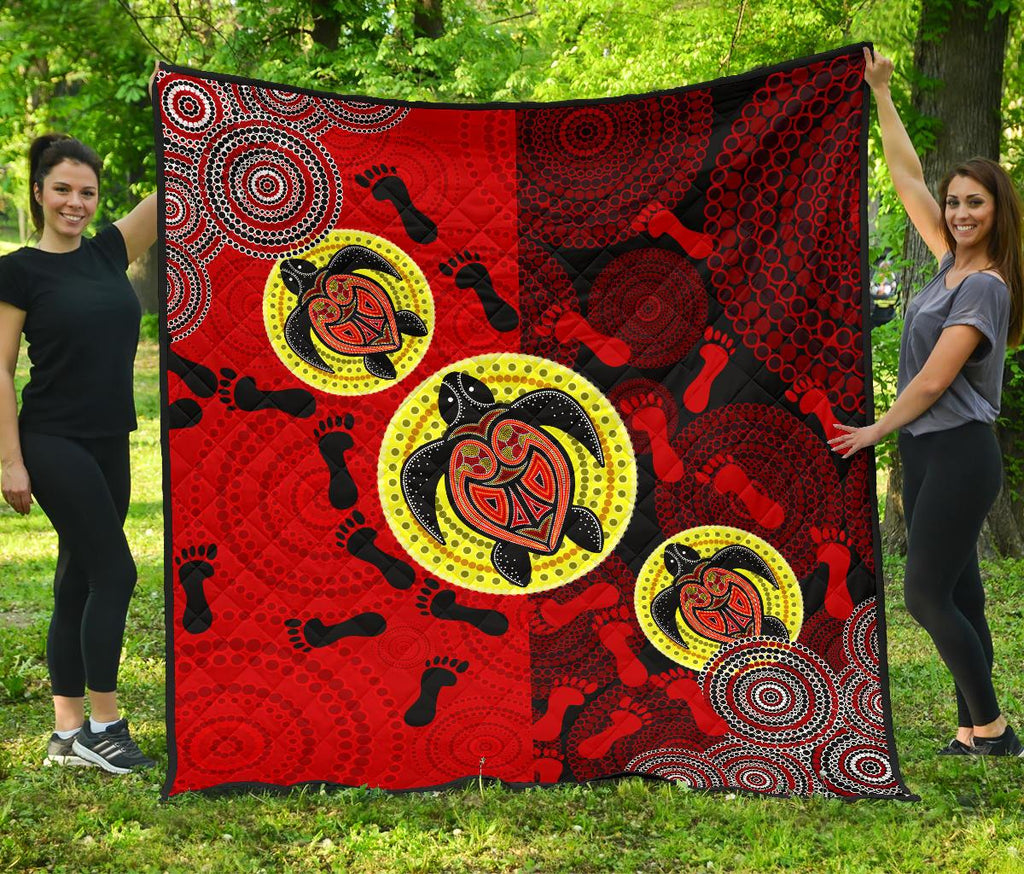 premium-quilt-aboriginal-dot-painting-quilt-turtle