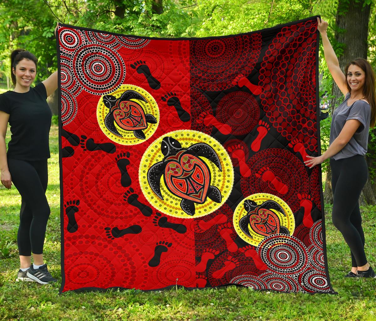 premium-quilt-aboriginal-dot-painting-quilt-turtle