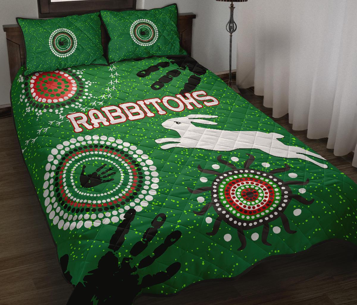south-sydney-rabbitohs-indigenous-quilt-bed-set-country-style