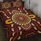 aboriginal-quilt-bed-set-indigenous-circle-footprint