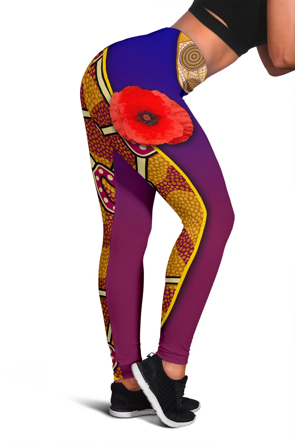 brisbane-womens-leggings-lions-anzac-day-gradients-style