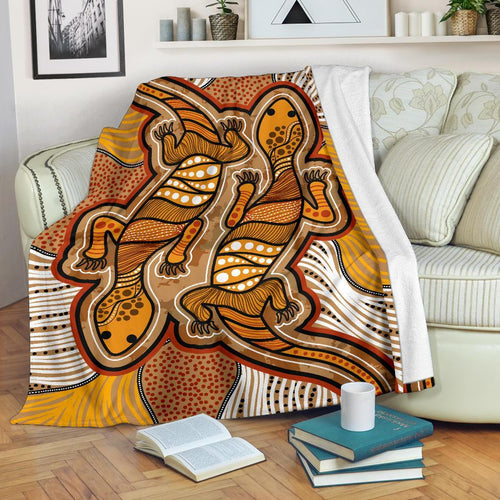 aboriginal-premium-blanket-indigenous-two-lizard-vintage-stye