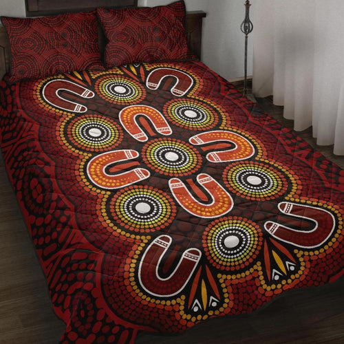 aboriginal-quilt-bed-set-aboriginal-dot-painting-flowers-style