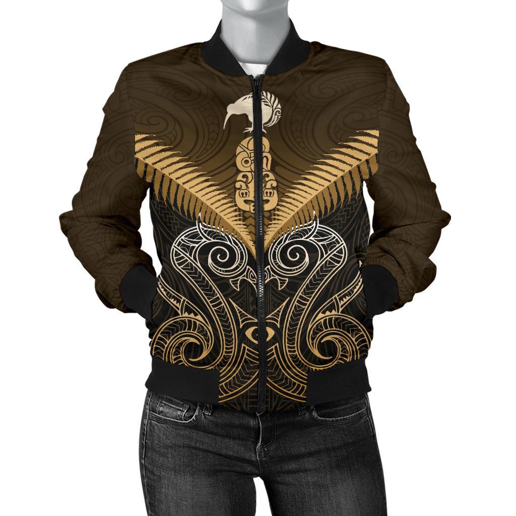 maori-manaia-new-zealand-women-bomber-jacket-gold