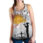 Anzac Women's Racerback Tank - We Will Remember Them - Vibe Hoodie