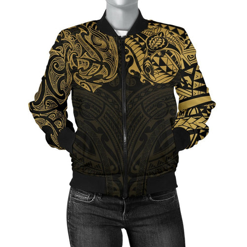 new-zealand-womens-bomber-jacket-maori-polynesian-tattoo-gold