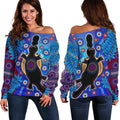 Aboriginal Off Shoulder Sweater - Indigenous Platypus - Vibe Hoodie