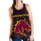 Brisbane Women Racerback Tank Broncos Simple Indigenous - Vibe Hoodie