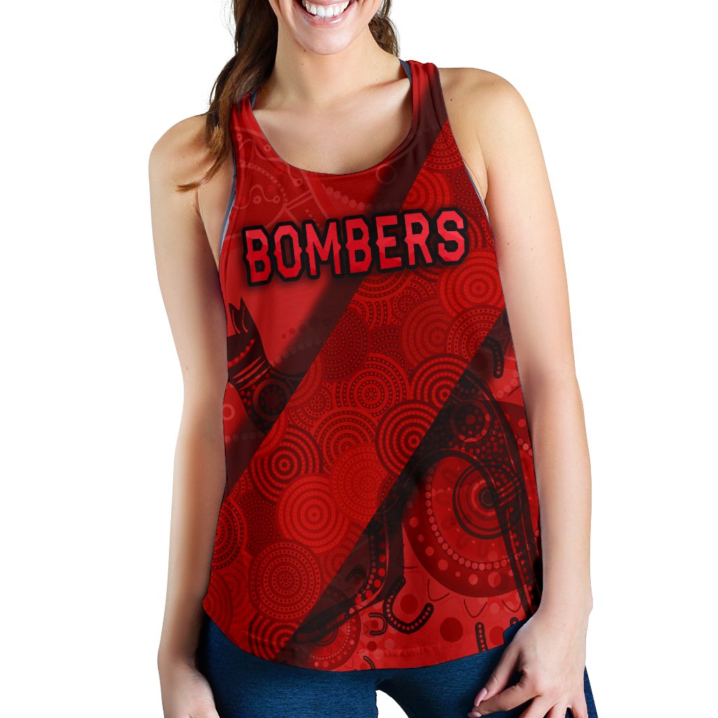 Essendon Women Racerback Tank Indigenous Bombers - Red - Vibe Hoodie