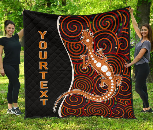 aboriginal-personalised-premium-quilt-indigenous-lizard-dreaming