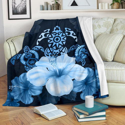 turtle-and-hibiscus-premium-blanket