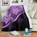 purple-turtle-hibiscus-premium-blanket