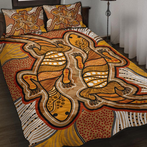 aboriginal-quilt-bed-set-indigenous-two-lizard-vintage-stye
