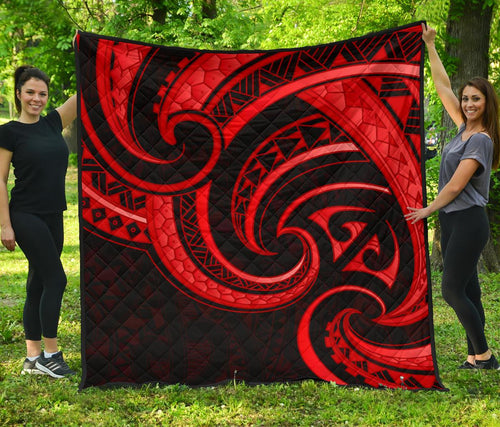 new-zealand-maori-mangopare-premium-quilt-polynesian-red