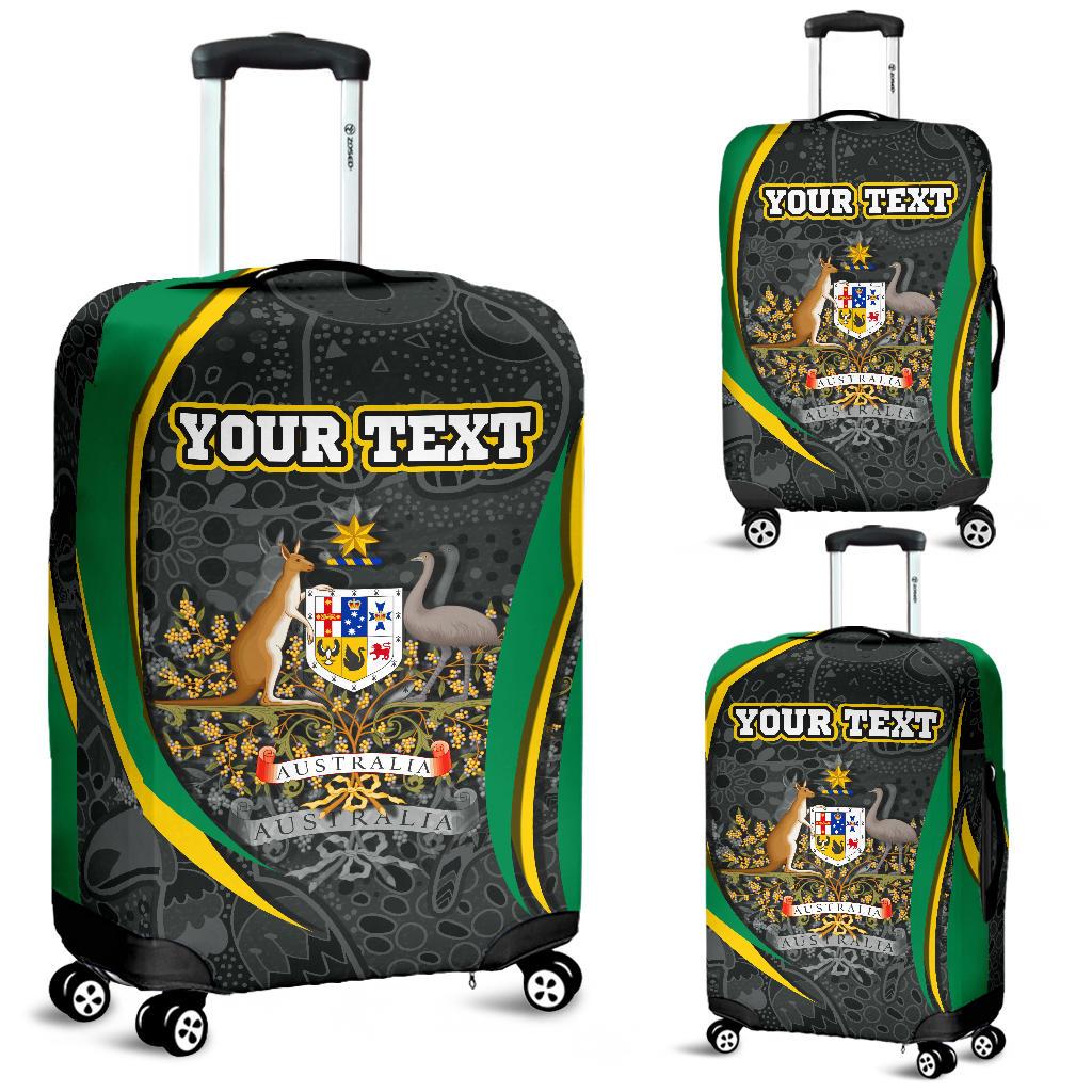 custom-text-luggage-cover-australia-coat-of-arms-aussie-spirit-green