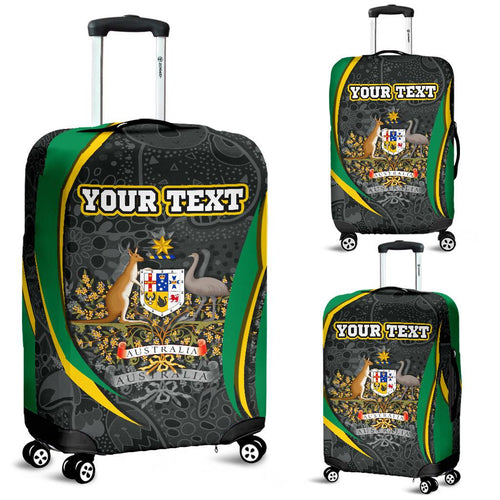 custom-text-luggage-cover-australia-coat-of-arms-aussie-spirit-green