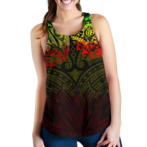 New Zealand Women'S Racerback Tank, Maori Polynesian Tattoo Reggage - Vibe Hoodie