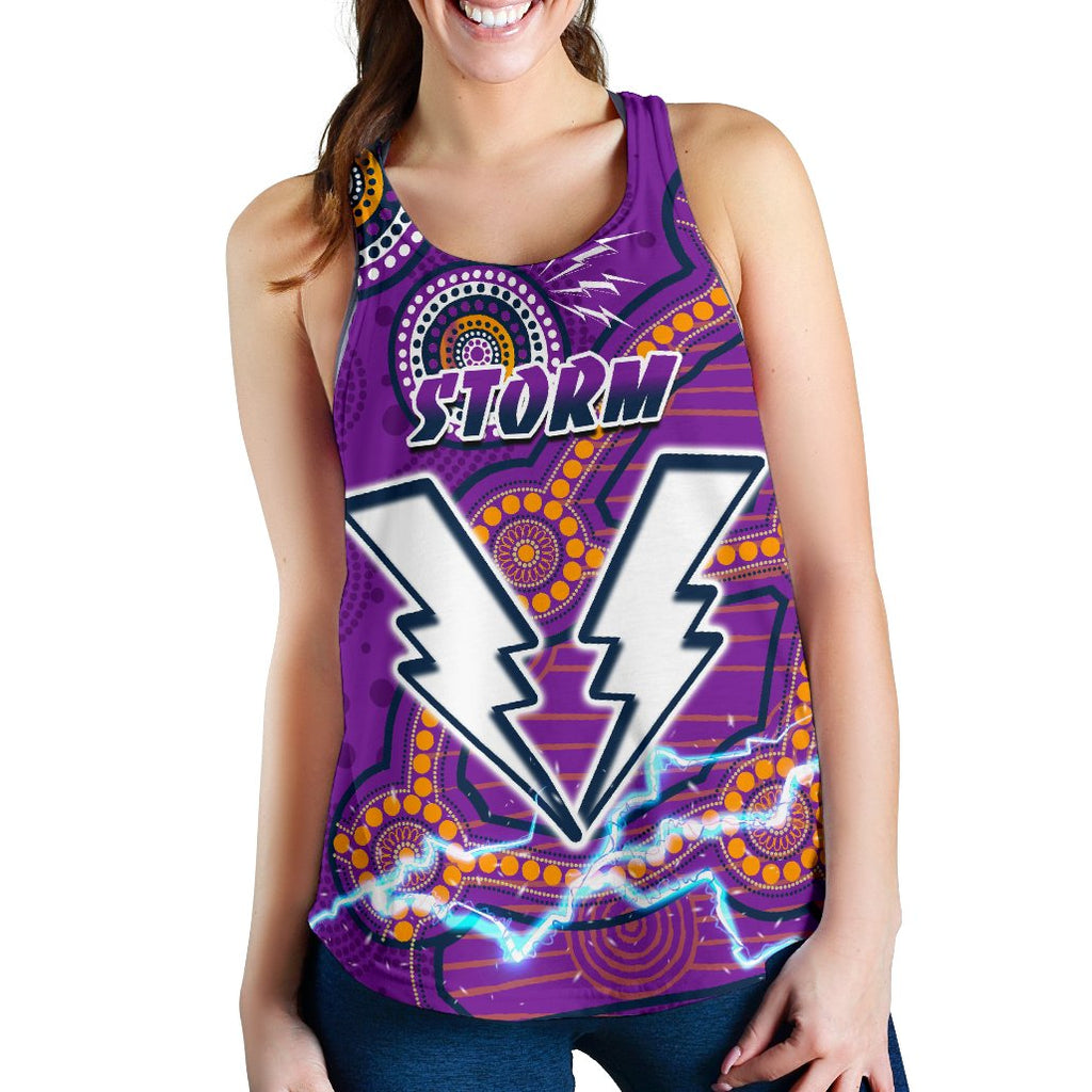 Storm Women Racerback Tank Melbourne Indigenous Thunder - Vibe Hoodie