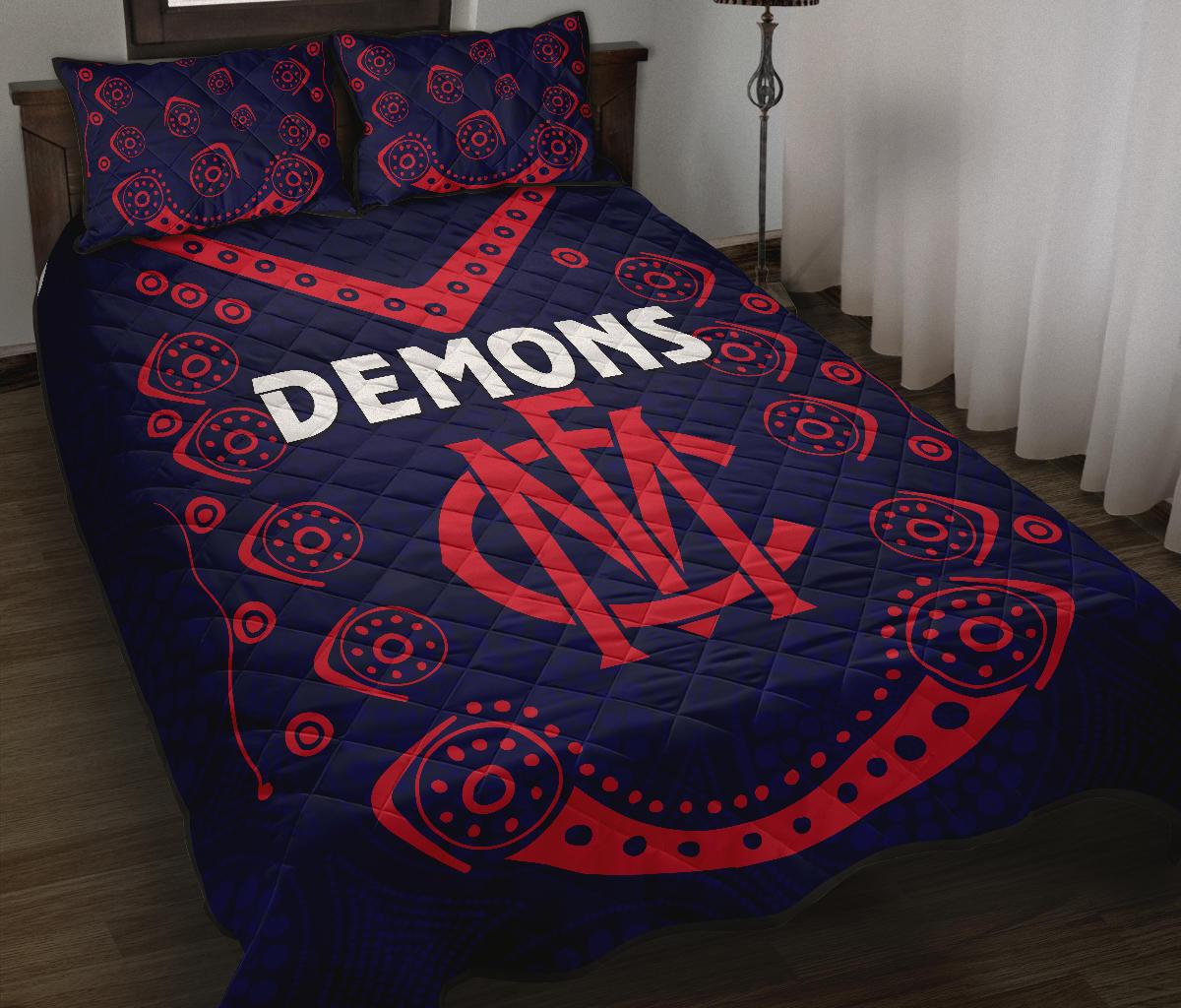 melbourne-demons-indigenous-quilt-bed-set-football